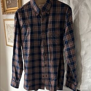 Brooks Brother Red Fleece Plaid Button Up